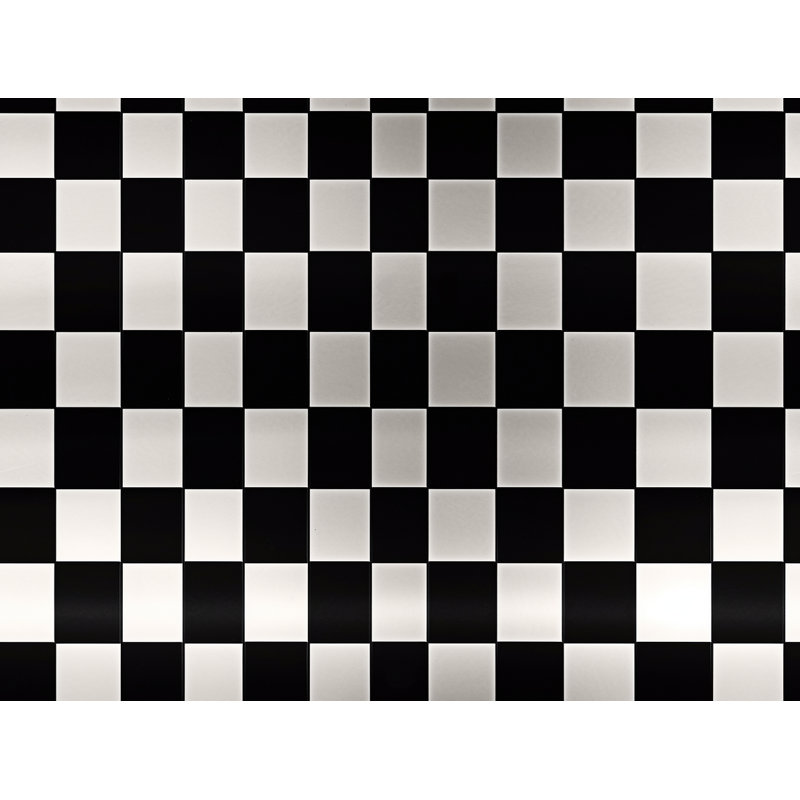 Checkered Tartan Polyester Checkered Duvet Cover, Black/White, Queen