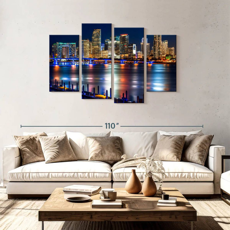 Horizon lumineux de Sirci à Miami, H 48 po x l 75 po