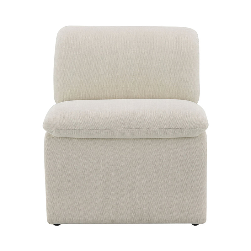 Fauteuil d'appoint l 26,4 po Boucle, Ivoire ivoire