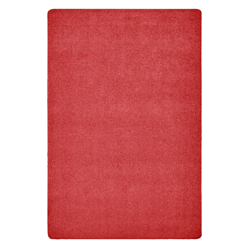 Tapis rouge en velours touffeté KIDpli, Rectangulaire 8 pi 4 po x 12 pi