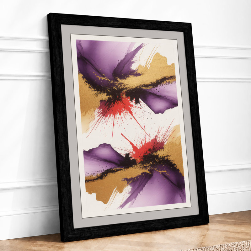 Chromatic Collision Abstract - Print, Black, A3 - 42.0 x 29.7 cm