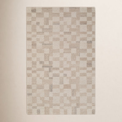 Tildi Hand-Tufted Plaid Wool Rug