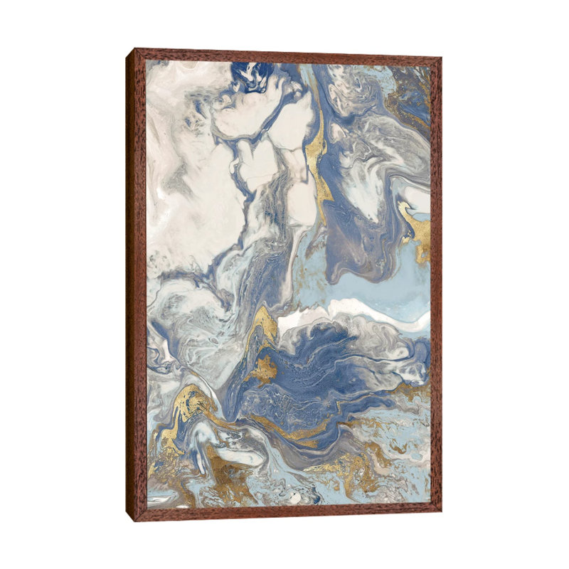 Seeking For New Beginning II by Eva Watts - Painting on Canvas, 66.04cm H x 45.72cm W x 3.81cm D, Classic Brown Wood Framed