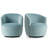 27" Wide Upholstered Velvet Small Swivel Accent Chair (Set of 2)-125354363