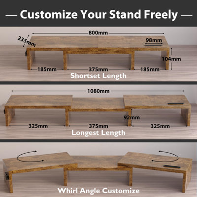Berardinelli Engineered Wood Monitor Stand