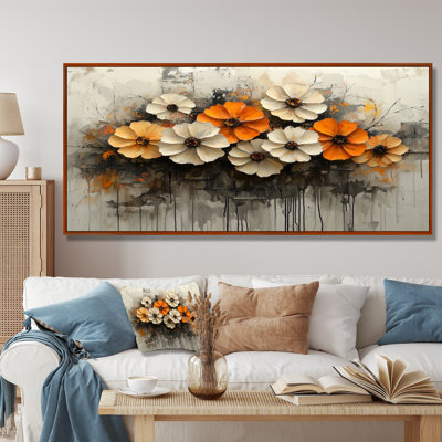 Zinnias Flowers Winter Hues III - Zinnias, art mural