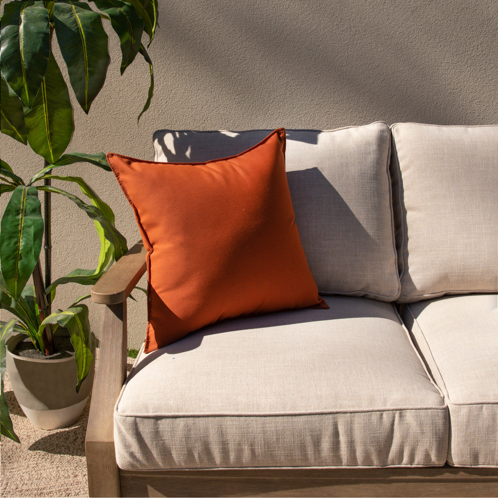 Everley 20" x 6" Sunbrella® Throw Pillow, Rust