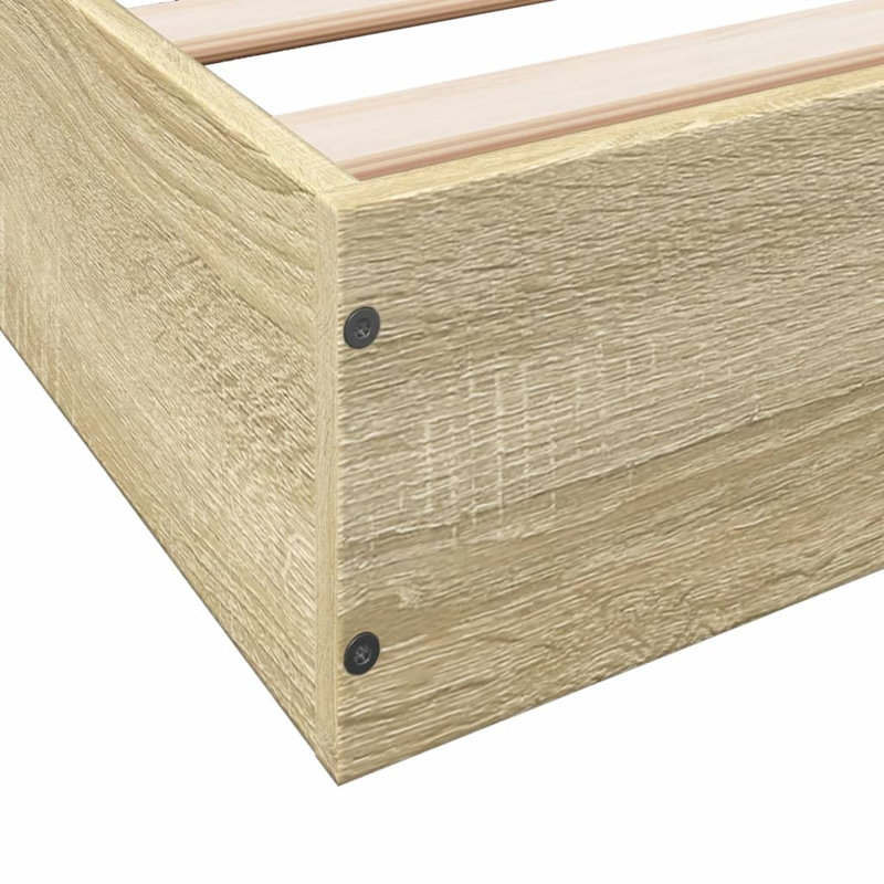Vidaxl Bed Frame Small Single, Natural