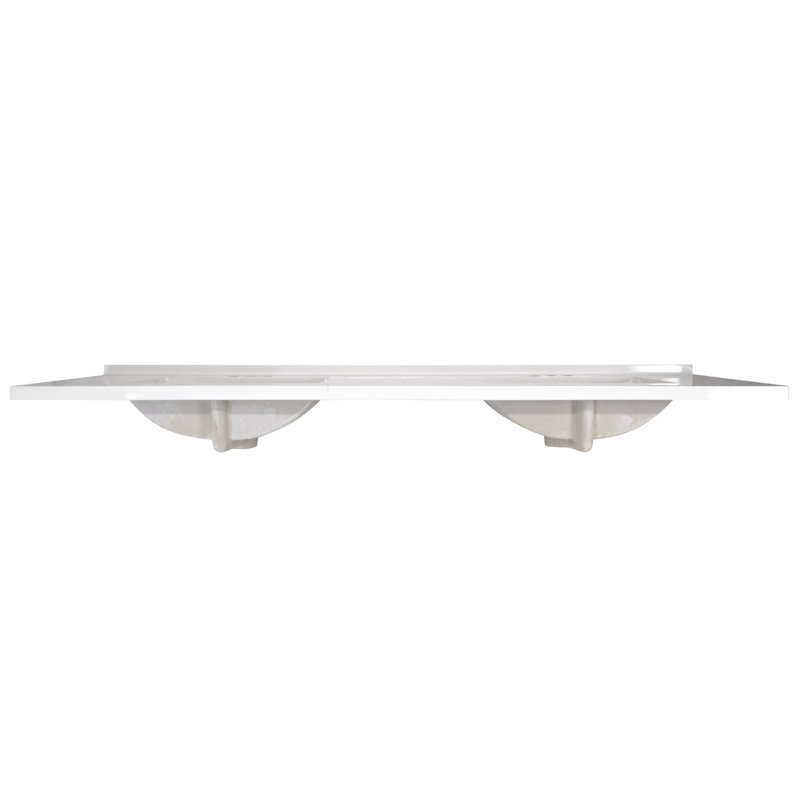 Camilla 73-Inch Solid White Cultured Marble Double Vanity Top