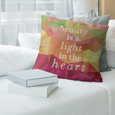 Cotton Blend Reversible Throw Pillow