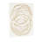 Metal Overlapping Circle Design Abstract Gold Wall Decor with White Wood Backing