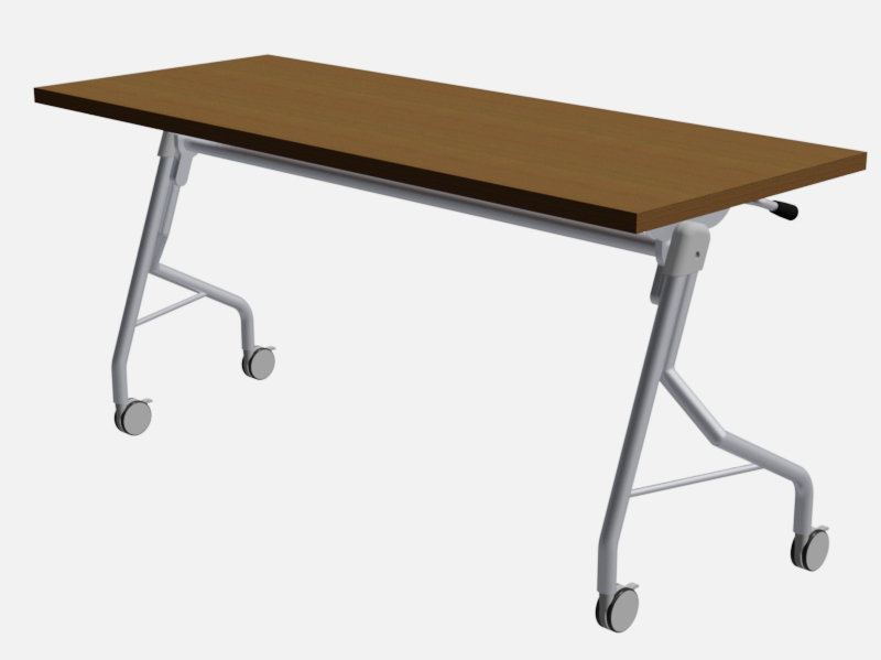 Table de formation avec roulettes Gaona, H 29 po x l 60 po x P 24 po, Cerisier Rainier