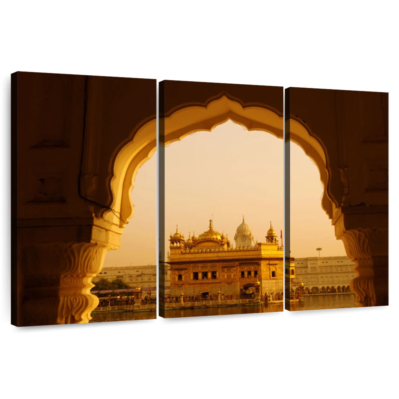 Temple d'or de Sebbie Amritsar, H 48 po x l 74 po