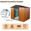 8Ft X 6Ft Outdoor Metal Storage Shed, Coffee. Robust Galvanized Iron Frame, Coated Panels, Integrated Punched Vents. Sliding Doors And Padlock. Simple Installation. Construction For Durability,-124311251