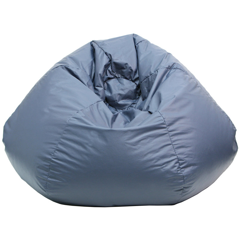 Fauteuil à billes classique, Moyenne, Vinyle d'apparence cuir bleu marine