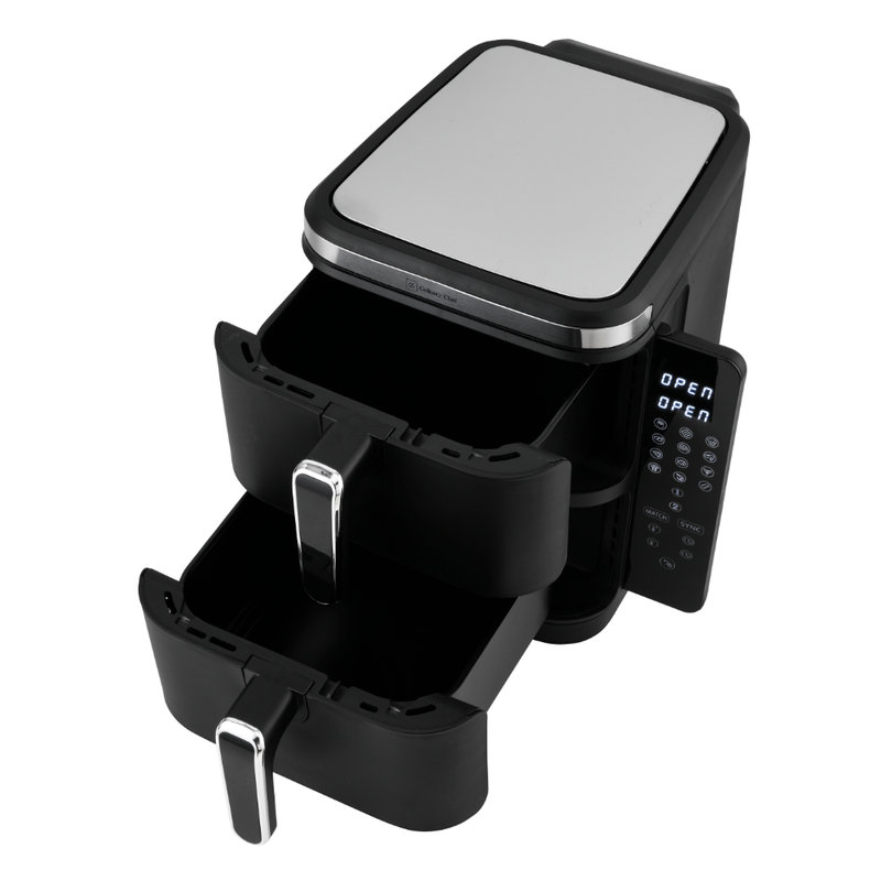 Culinaire Chef, friteuse à air à double pile numérique 11,6 pte / 10,4 L, noir