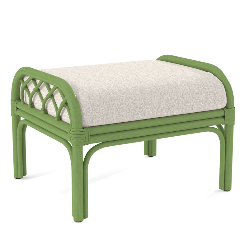 Edgewater Ottoman, Snow Crypton Performance; 0884-91, Aged Barrel