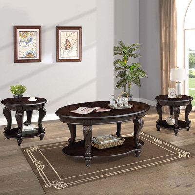 Ensemble de table basse, table basse et deux tables de bout Living Room 3 pièces pour bureau, salon, appartement