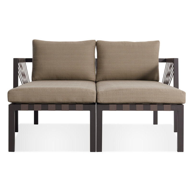 Lit de jour Jibe, Sunbrella taupe, Carbone