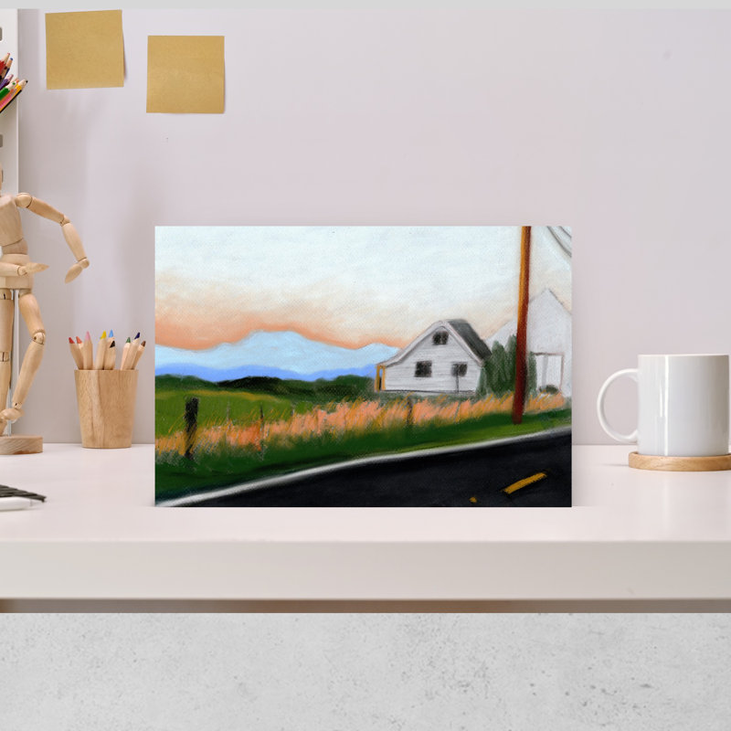 Contemporary Art Abstract Realistic Contemporary Landscape Nature Wall Art by Janel Bragg - Wrapped Canvas Print