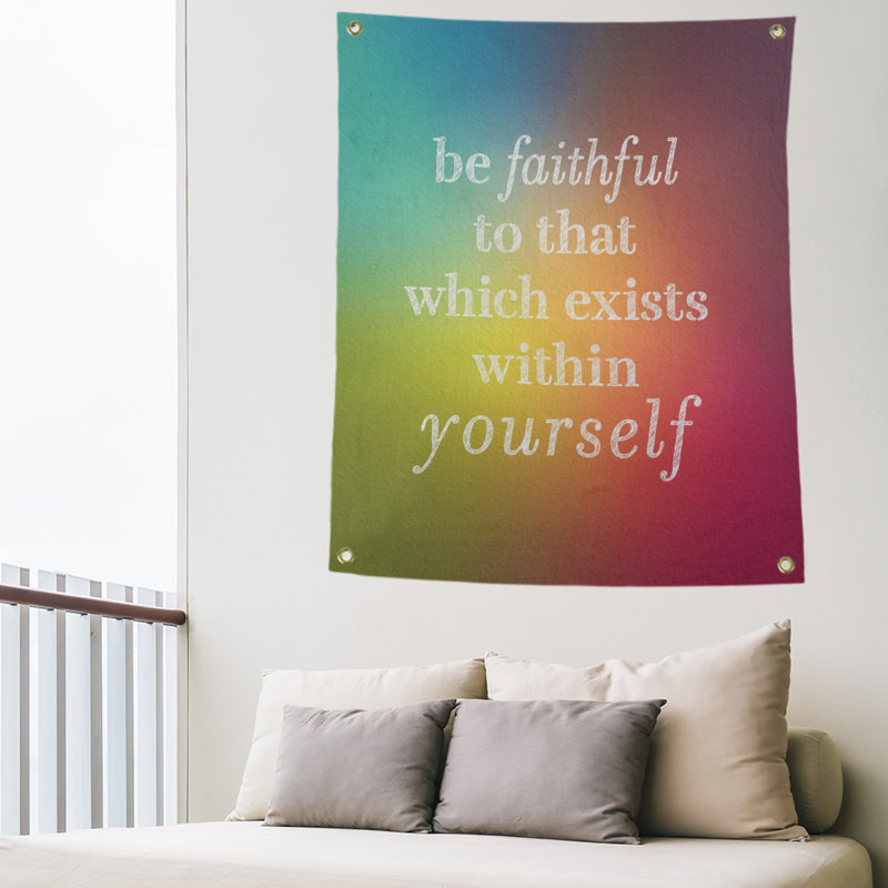 Tapisserie de polyester fidèle à votre quote, H 80 po x l 59 po, Arc-en-ciel