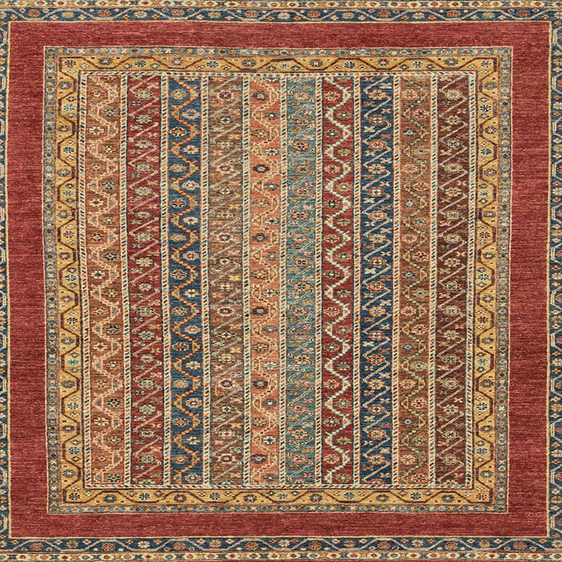 Abstract Indoor Rug, Square 7'