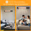 Chauffe-terrasse électrique 1500w avec télécommande, 5 réglages de puissance, minuterie 24 heures