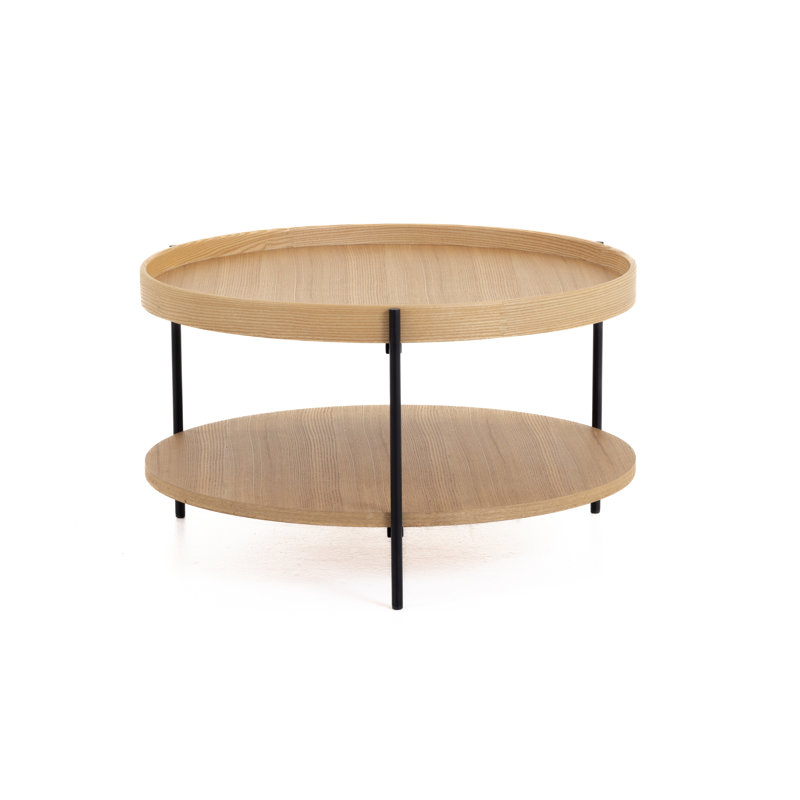 Lunaleigh - Table basse moderne en bois, Bois naturel