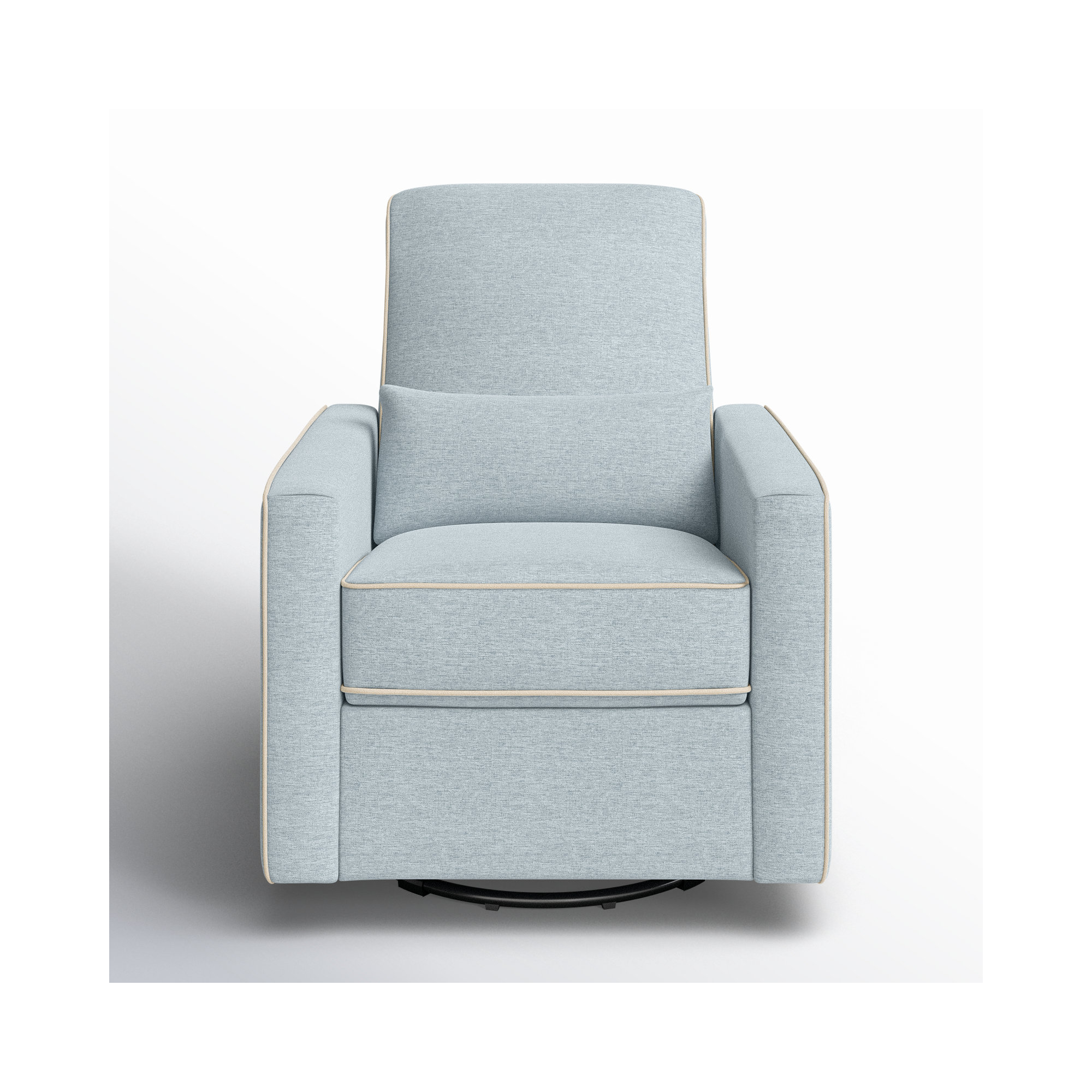 Piper Swivel Reclining Glider, Heathered Blue
