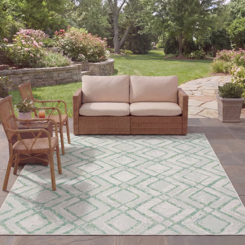 Benedick Performance Geometric Indoor/Outdoor Area Rug, Rectangle 8' x 10'