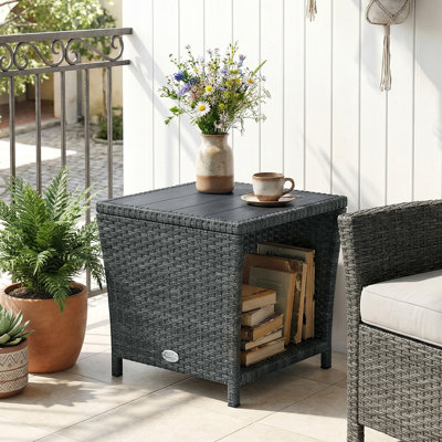 Square Outdoor Side Table - 45 cm W 45 cm D