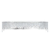 Chantant 4 Light 24.5in x 8.5in Bath Vanity & Wall Light in Polished Stainless Steel with Clear Radiance Crystals