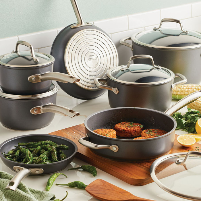 Anolon Accolade Forged Hard-Anodized Nonstick Cookware Induction Pots ...