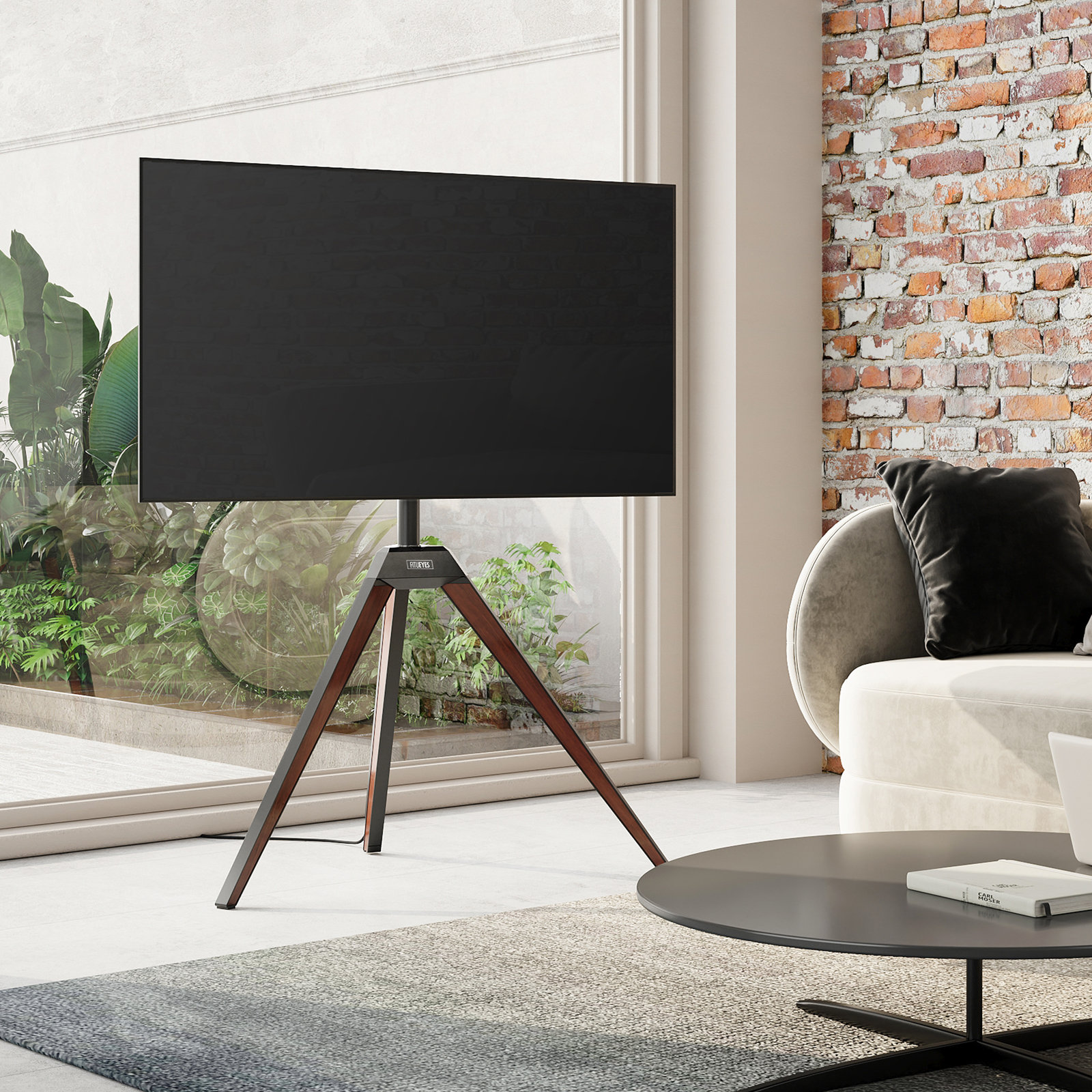 Fitueyes Black Floor TV Stand for 37 43 50 55 65 Inch TV Wayfair