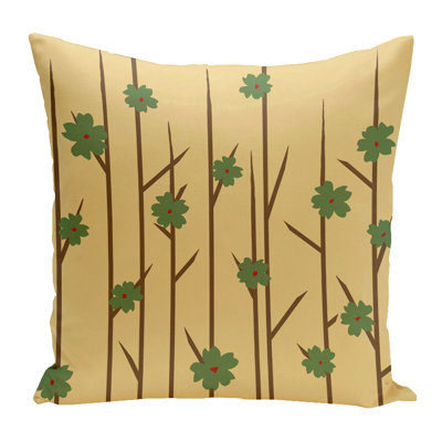 Floral Outdoor Reversible Throw Pillow