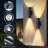 Dusk to Dawn Outdoor Lighting Wall Lights 12W 2700K Integrated LED Cylinder Up Down Lights, IP65 Waterproof Aluminum Exterior Wall Sconce for Porch Patio-548592462