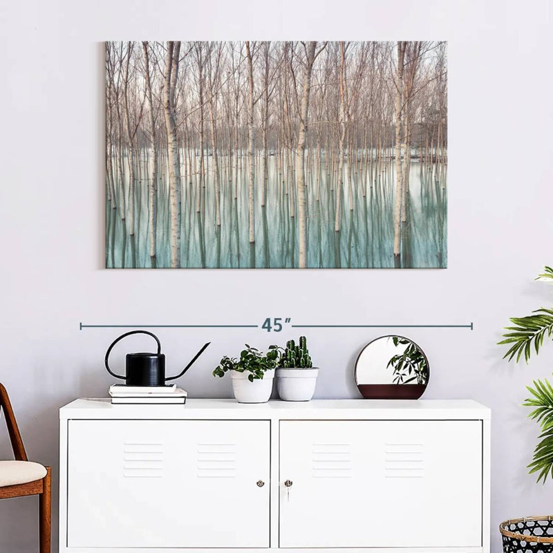 Harnek Ticino River Birch Trees, 26" H x 39" W