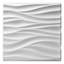 Panneaux muraux en PVC 3D 19,7 po x 19,7 po, panneaux de décoration murale Wave Design pour décoration intérieure, 32 pieds carrés / caisse-100021762
