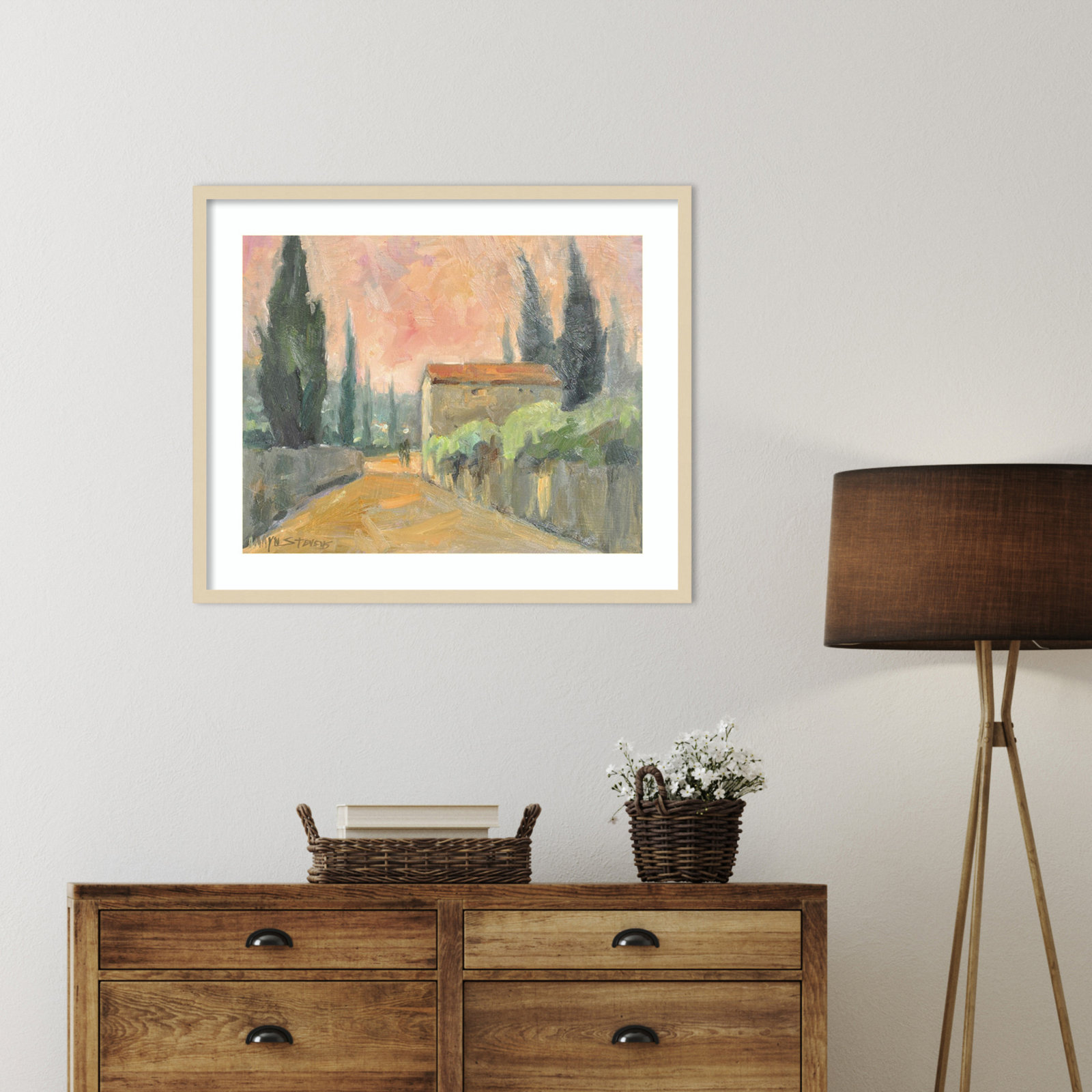 Tuscan Farmhouse Print, Brown, 28" H x 33" W