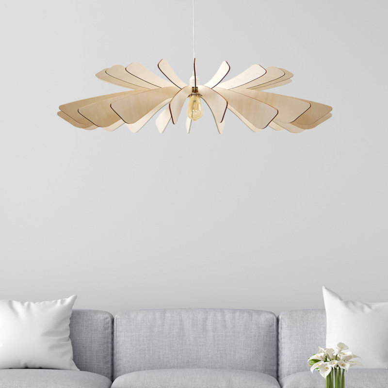 Aurora 1 - Light Pendant, White Cord, 6.3" H x 31.5" W x 31.5" D