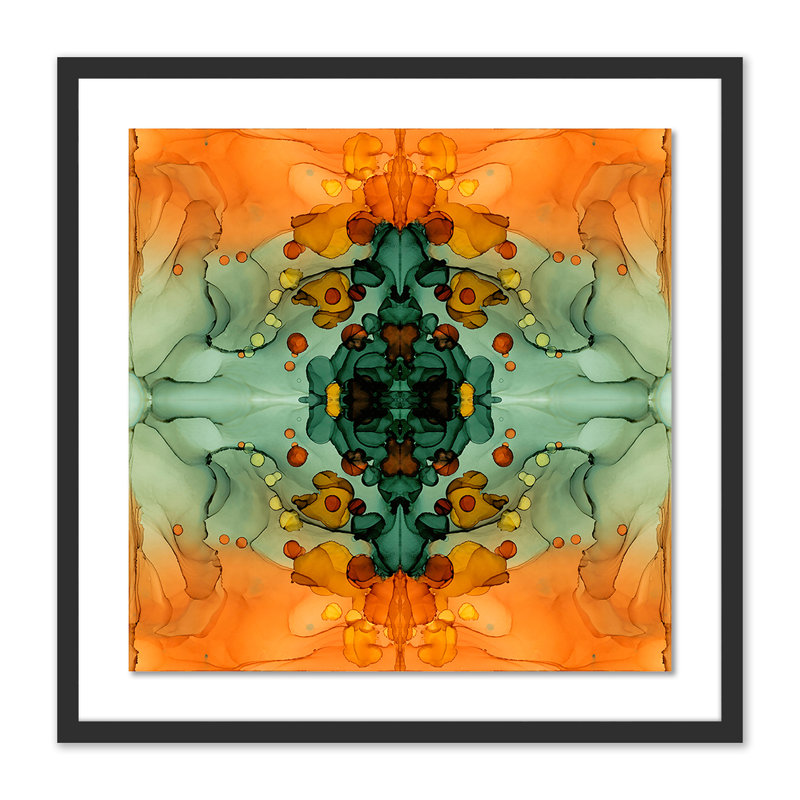 Kaleidoscope 5 Print by Julie Pelaez, Black, 24" H x 24" W x 1.5" D