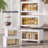 2 Tier Stackable Storage Bins Containers With Wheels For Home Living Room Office Closet
