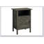Élégante table d'appoint décorative avec rangement, parfaite pour les petits salons et les chambres à coucher, finition en stratifié bronze foncé