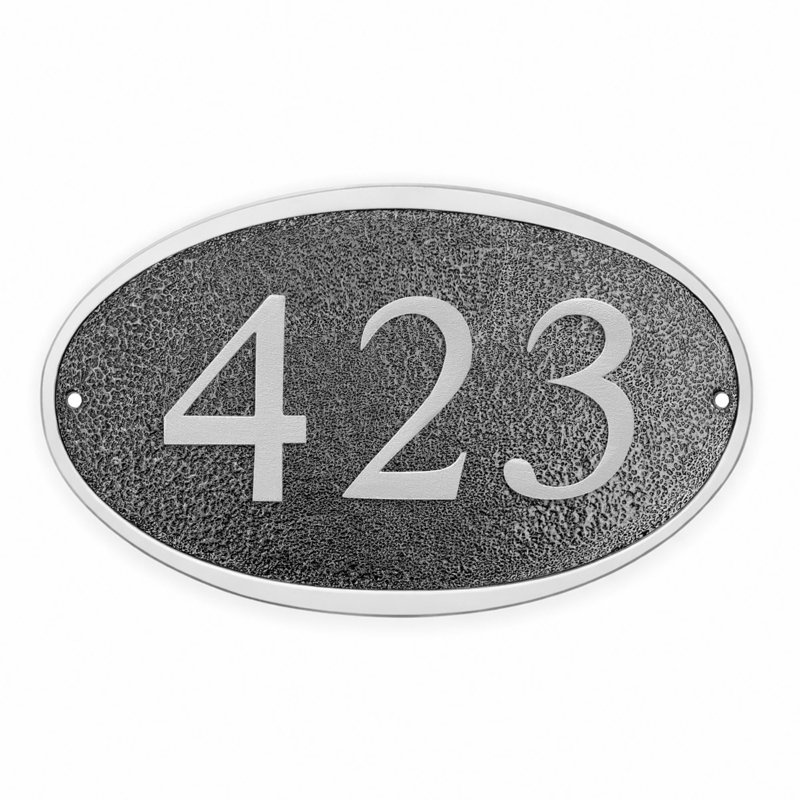 Ferris 1-Line Wall Address Plaque, Chocolate / Gold