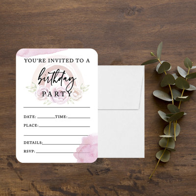 Paper Birthday Invitations