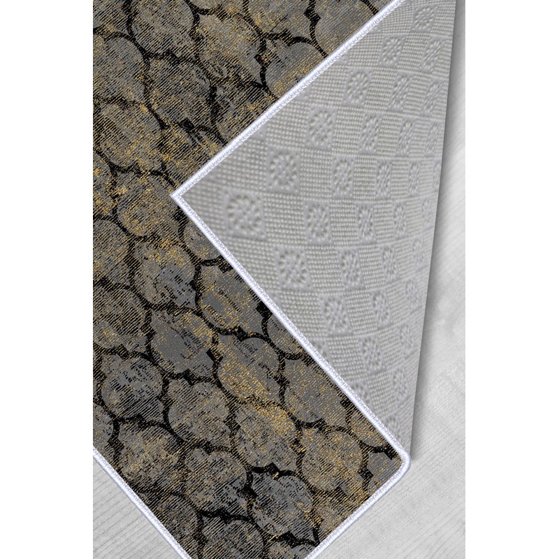 Tapis d'entrée de qualité supérieure, 2,6 x 4,9 pieds, 100% polyester, 650 gr / m² | Pois antibactérien antidérapant en PVC, d'une hauteur de poils de 0,3 po | Lavable à la machine, impression numérique 3D, durable et élégante pour la décoration intérieure