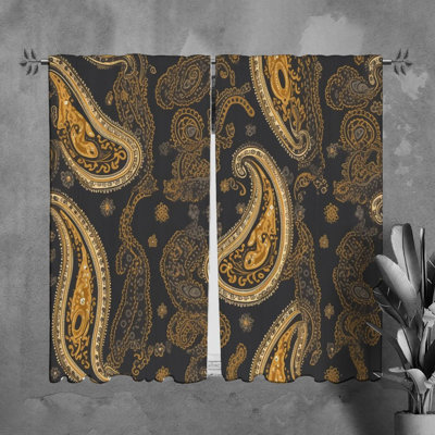 Paire de rideaux obscurcissant en polyester Shamara