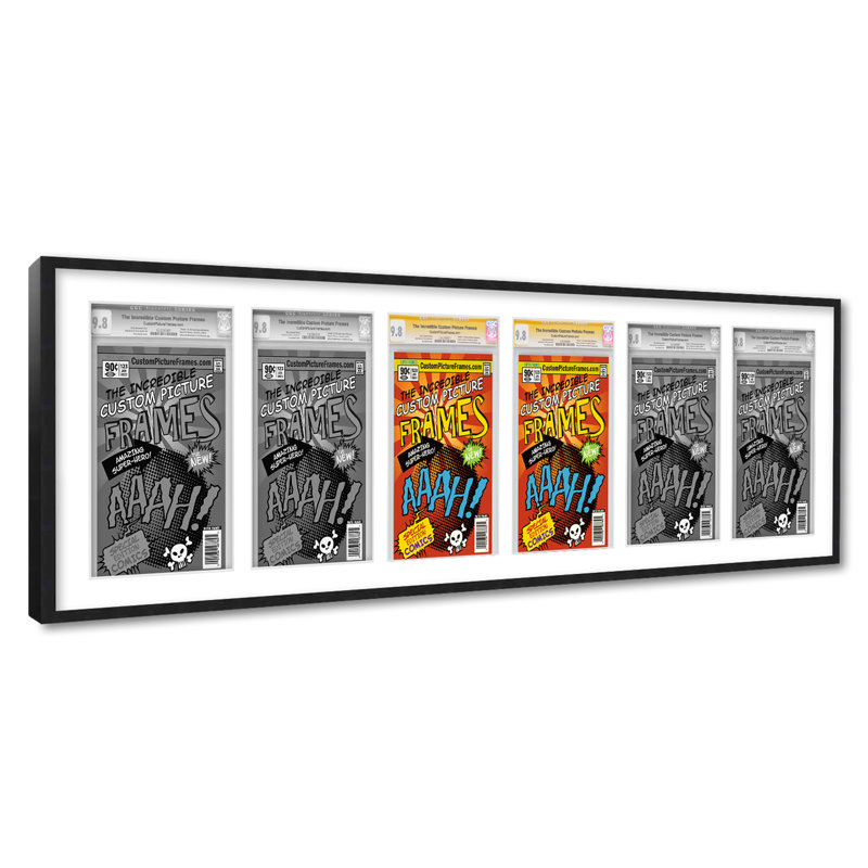 Cadre photo Evalynn, 8,125 po x 13 po, Blanc / noir