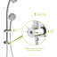 Système de douche complet en chrome