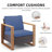 Allcot Powder Coated Steel Outdoor Lounge Chair with Cushions-1542924249